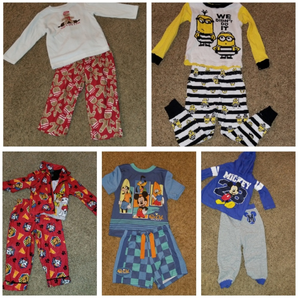 5 sets of boy 2T pjs